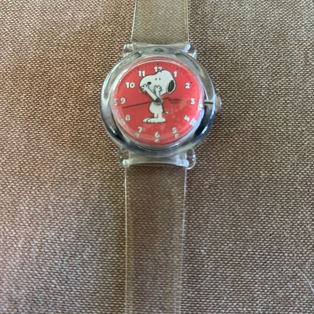 Peanuts Red and Silver Women's Watch